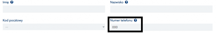 Problemy z numerem telefonu aplikacji ESTA